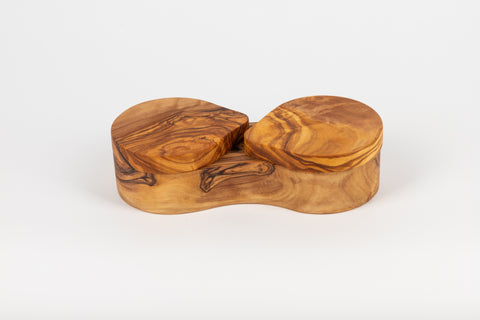 Olivewood Double Spices & Salt and Pepper Container
