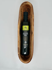 Olive Wood Bread Basket & Olive Oil