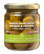 Meski Olives with Garlic & Herbs - Mediterra 
