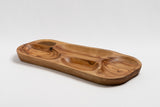 Four Section Olive Wood Serving Dish