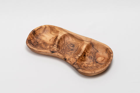 Three Section Olive Wood Serving Dish